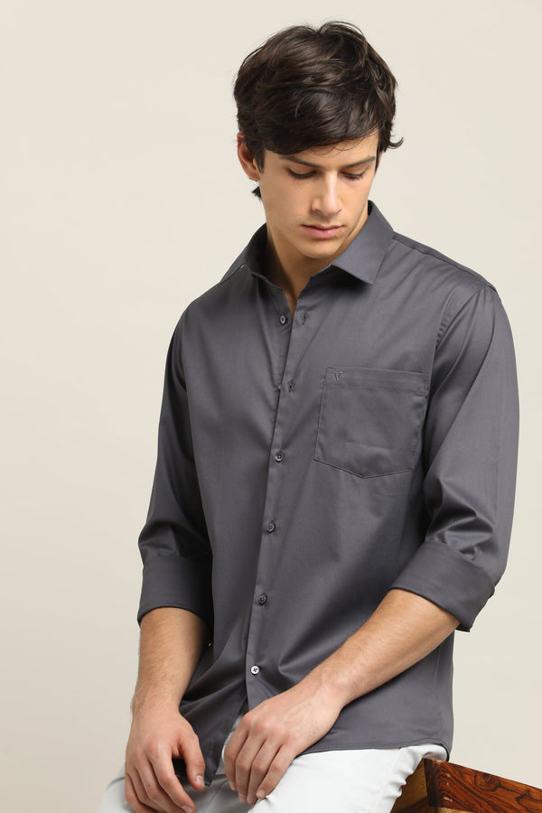 Solid Shirt - Graphite Grey (image 5)