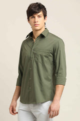 Solid Shirt – Olive Green