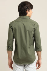 IVYN Solid Shirt in Olive Green