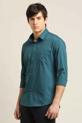 Solid Shirt – Ocean Teal Blue