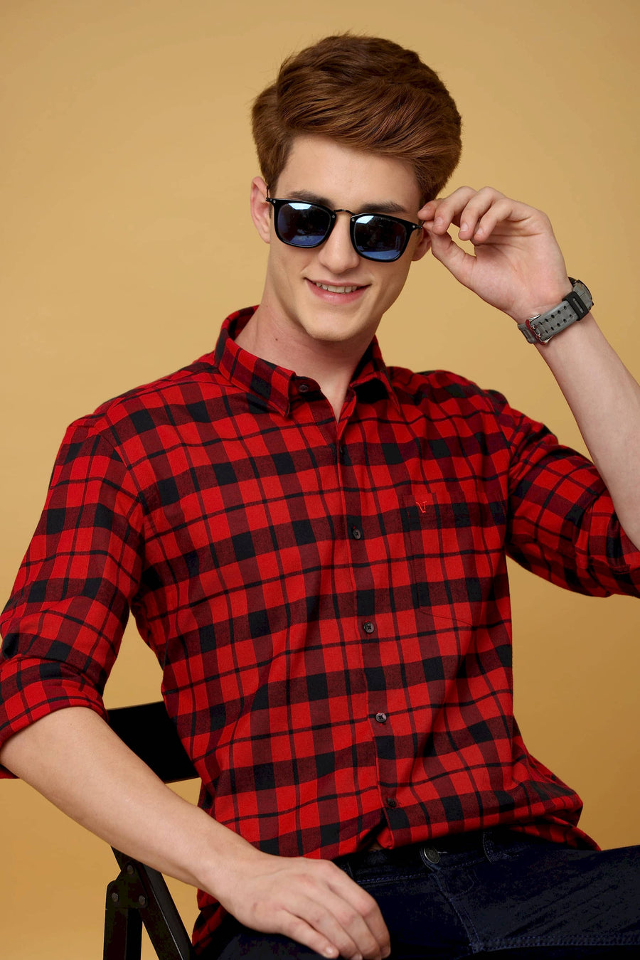 Red & Black Checkered Shirt