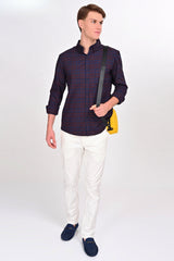 Remi Blue & Red Checked Shirt - IVYN
