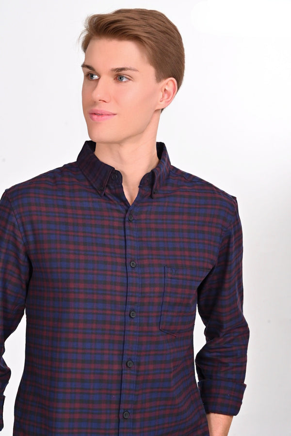 Remi Blue & Red Checked Shirt (image 3)