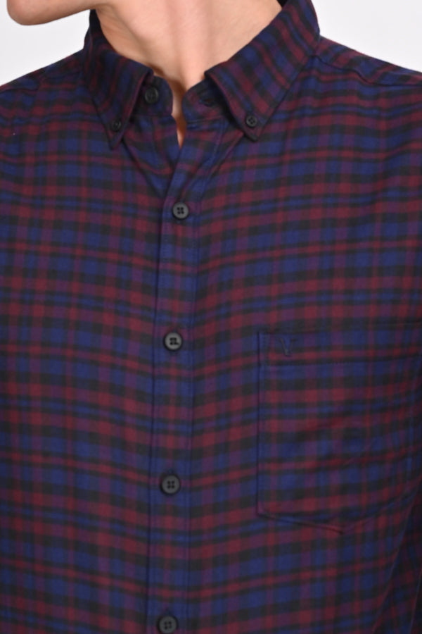 Remi Blue & Red Checked Shirt (image 1)