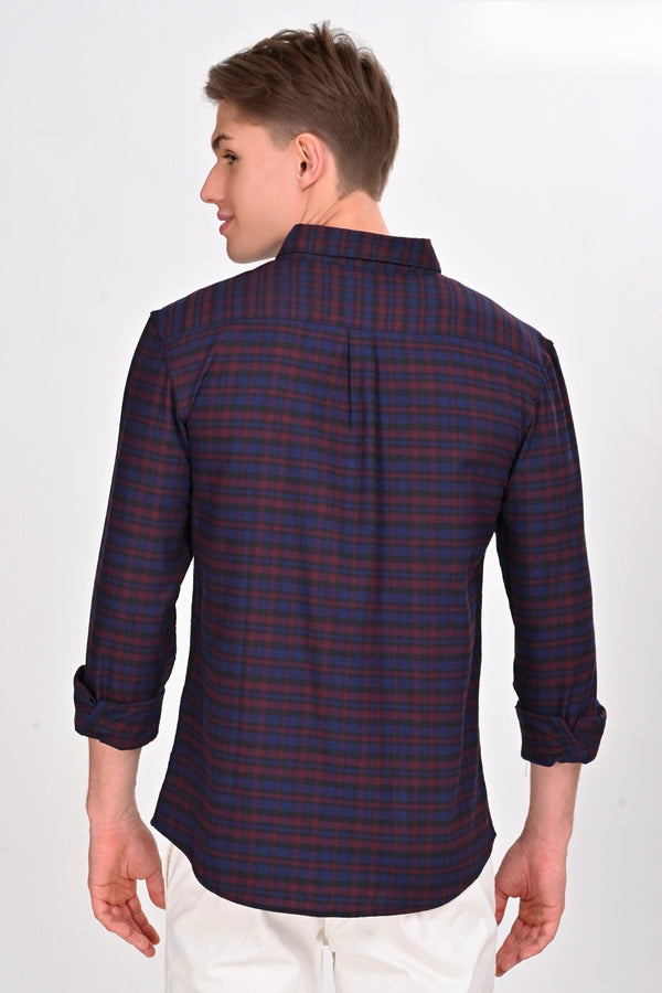 Remi Blue & Red Checked Shirt (image 4)
