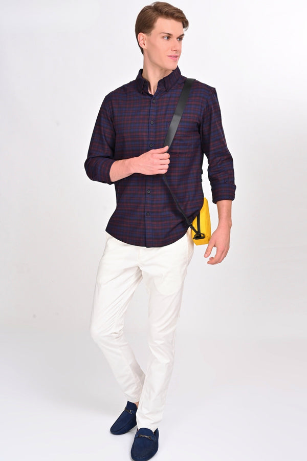 Remi Blue & Red Checked Shirt (image 5)