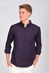 Remi Blue & Red Checked Shirt - IVYN