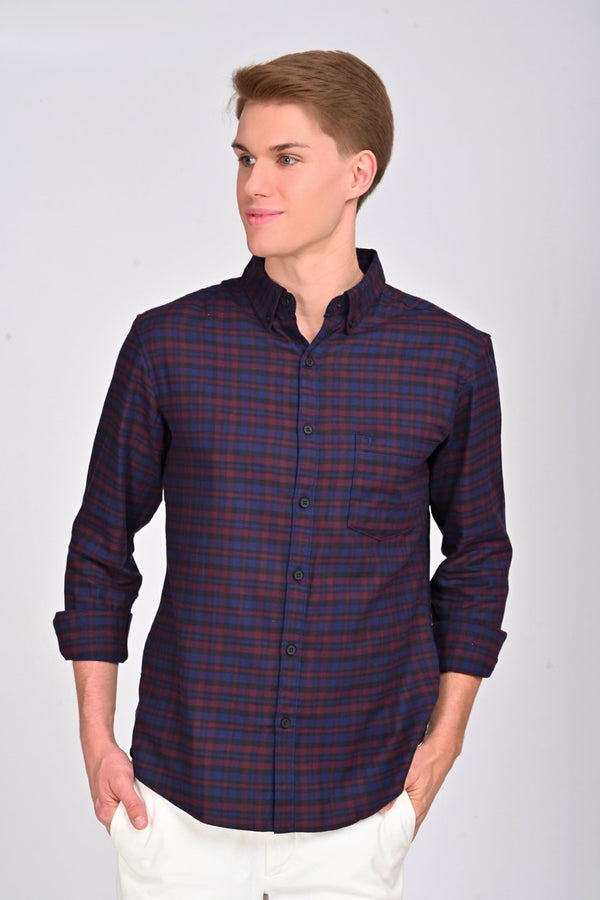 Remi Blue & Red Checked Shirt (image 6)