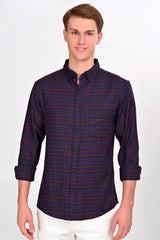 Remi Blue & Red Checked Shirt