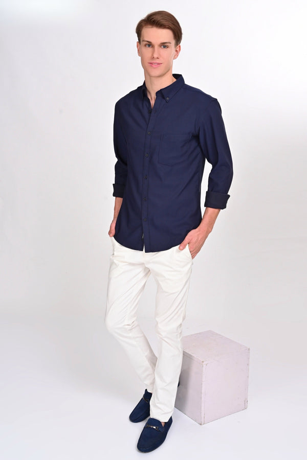 Solid Martin Brax Navy Blue Shirt (image 1)