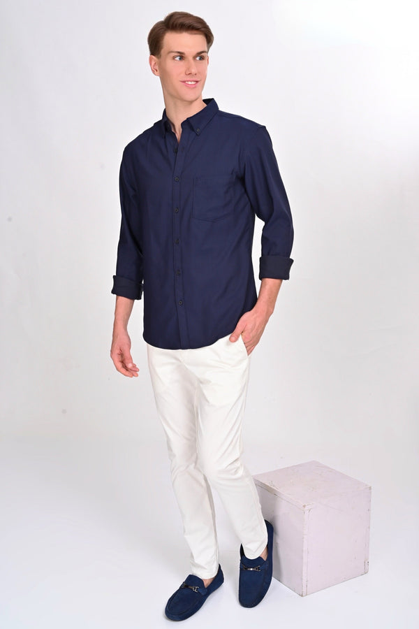Solid Martin Brax Navy Blue Shirt (image 6)