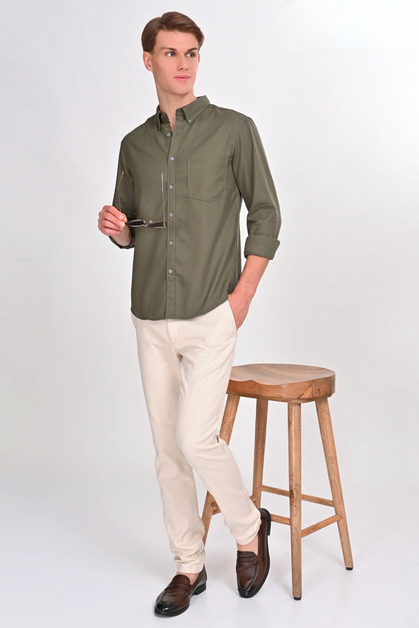 Martin Garner Olive Green Shirt (image 1)