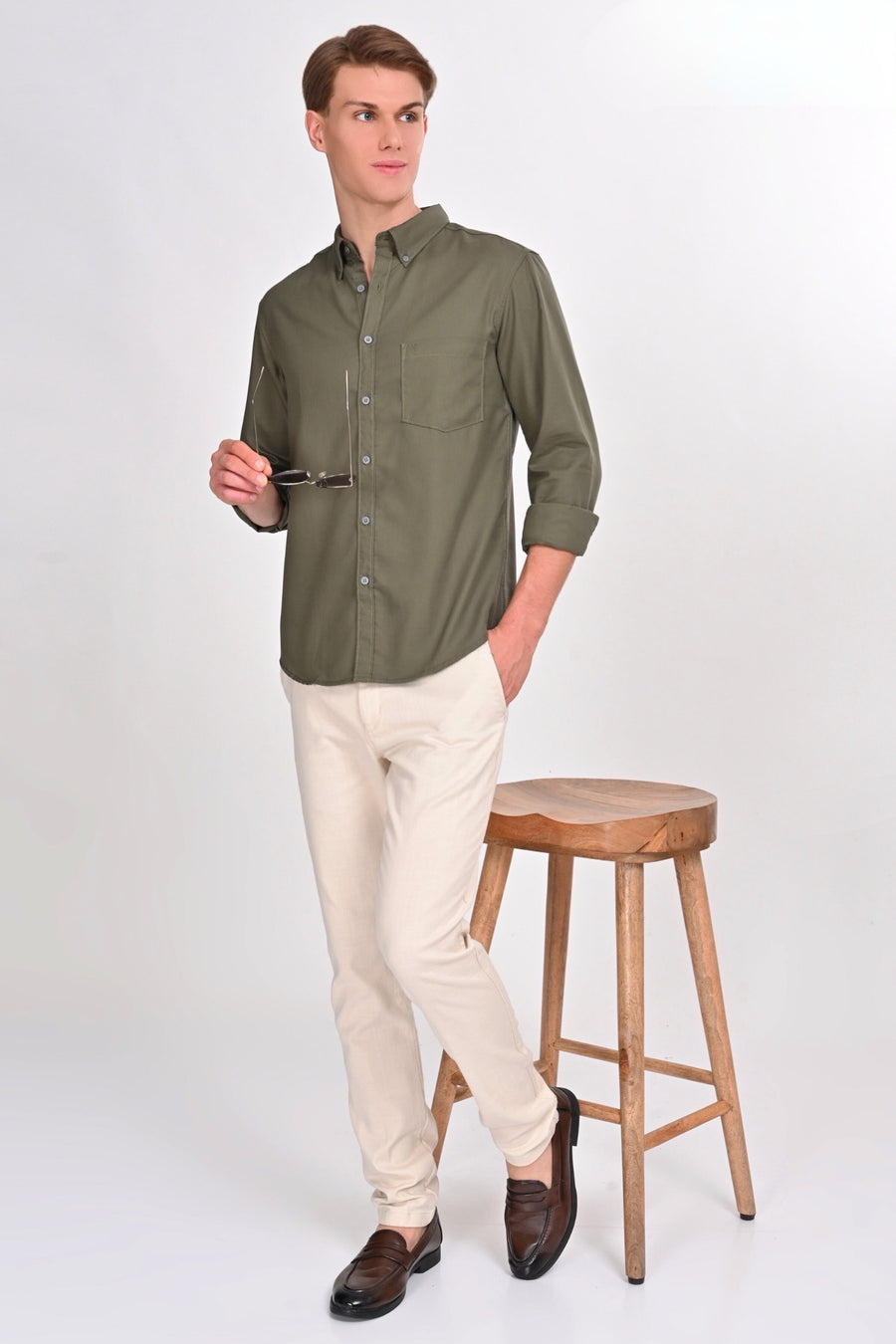 Martin Garner Olive Green Shirt - IVYN