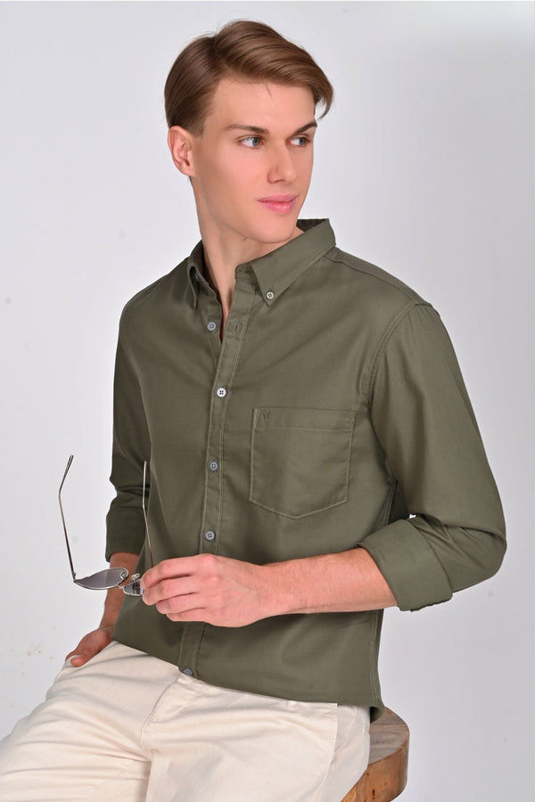 Martin Garner Olive Green Shirt (image 2)