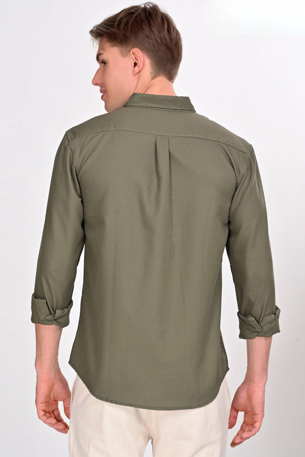 Martin Garner Olive Green Shirt (image 3)