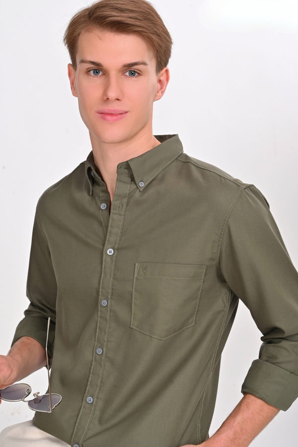 Martin Garner Olive Green Shirt (image 4)