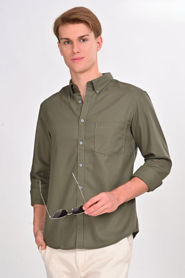 Martin Garner Olive Green Shirt (image 5)