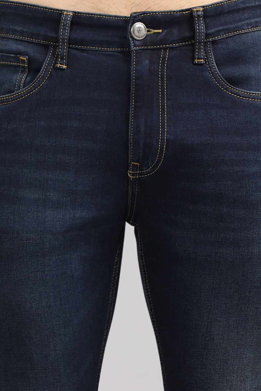 IVYN Straight Fit Jeans back view in Midnight Indigo