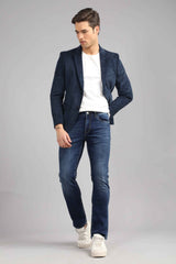 Straight Fit Jeans – Deep Navy Blue