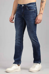 Straight Fit Jeans – Deep Navy Blue