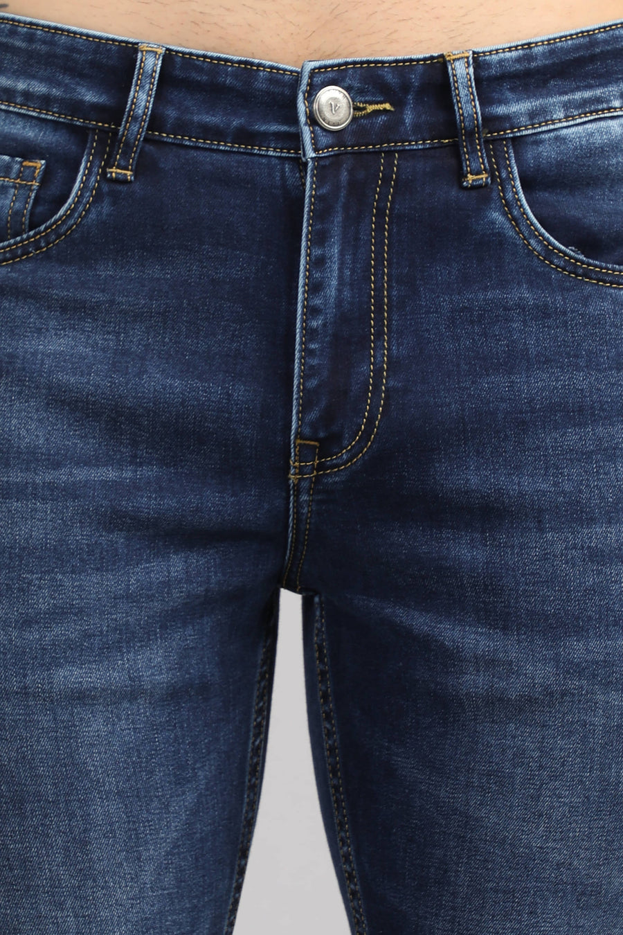 IVYN Straight Fit Jeans in Deep Navy Blue