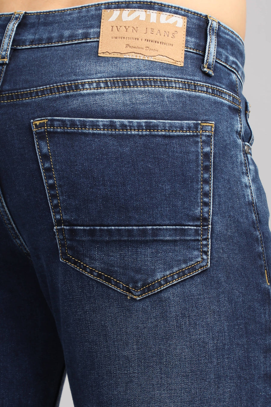 IVYN Straight Fit Jeans in Deep Navy Blue