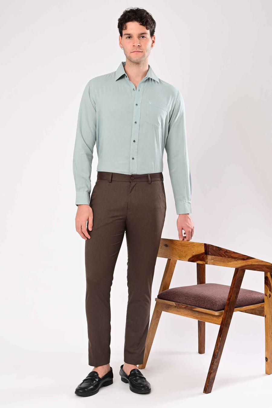 Upgraded Dobby Trouser – Espresso Brown