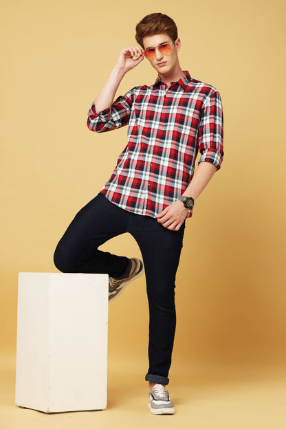 Red White Check Shirt - IVYN - My Store